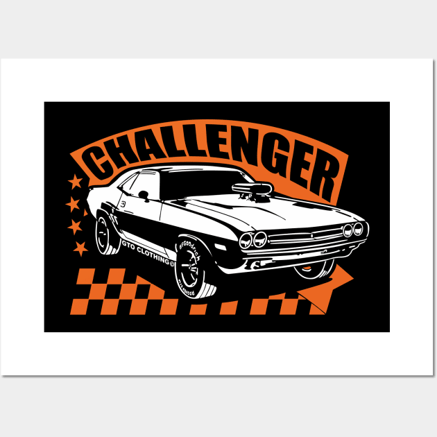 Dodge Challenger Car Wall Art by VEKTORKITA